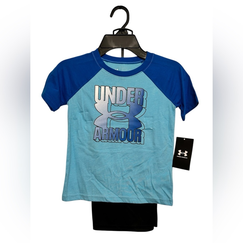 Under Armour Fresco Blue Short Sleeve Tee & Short 2- Piece Set
